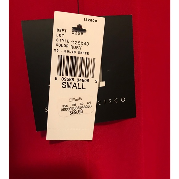 Red I.N. San Francisco dress size small BNWT - Picture 5 of 5